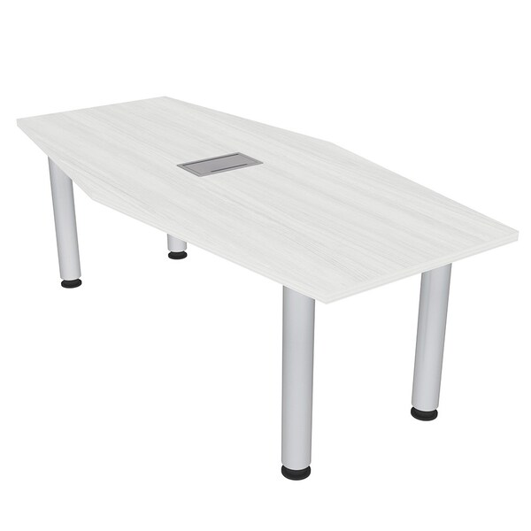 33.5 in W, 69.5 in L, 29 in H, Engineered Wood Top, White